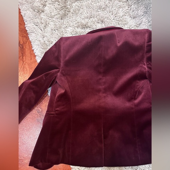 J. Crew Velvet Blazer Burgundy/Wine Size 0P - Picture 2 of 4